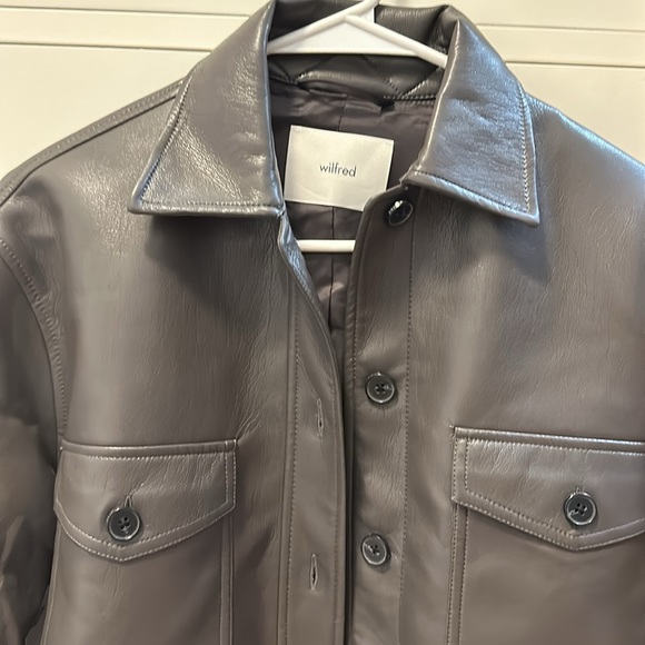 NWT Aritzia Wilfred Autum Shirt Jacket in Peppercorn Grey size XS - Picture 6 of 12